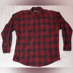 Ralph Lauren Men's Red and Black Plaid Shirt